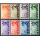 1941 Libia Asse serie 8 valori nuovi 
