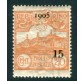 1905 San Marino veduta sovrastampato 15 cent.