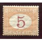 1870 Regno tasse 5 cent. ocra e carminio nuovo
