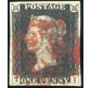 1841 Inghilterra 1 penny nero usato