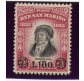 1948 San Marino Delfico 100 lire sovrastampato
